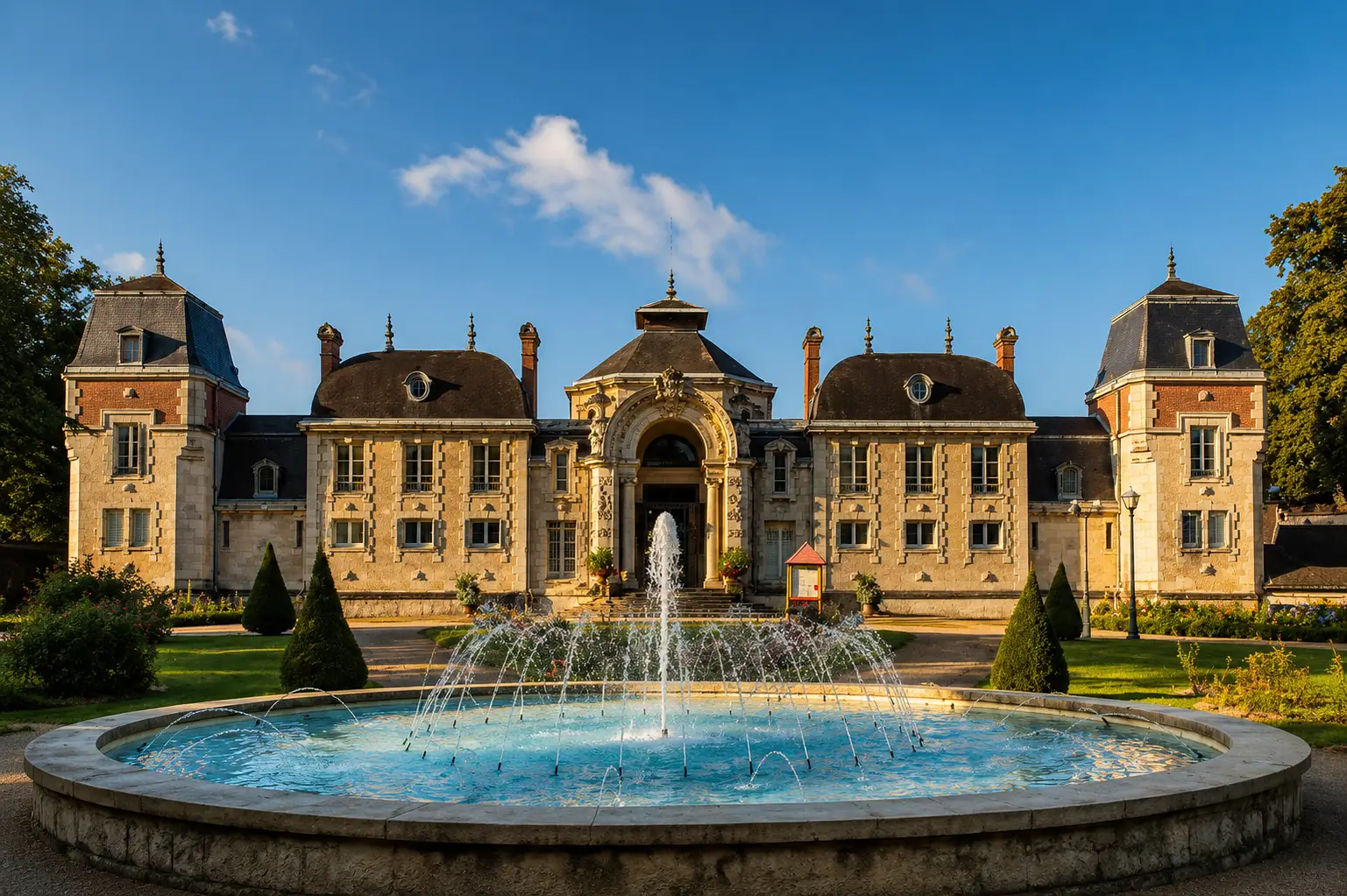 Le pavillon thermal de Lons-le-Saunier et sa fontaine — une préfecture née de ses sources salées, au pied du Revermont jurassien